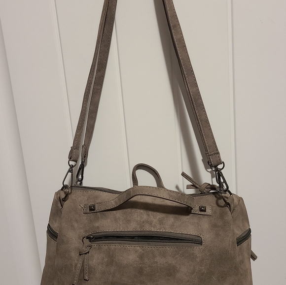 Studded handbag purse gray brown Emery Rose - Picture 2 of 11